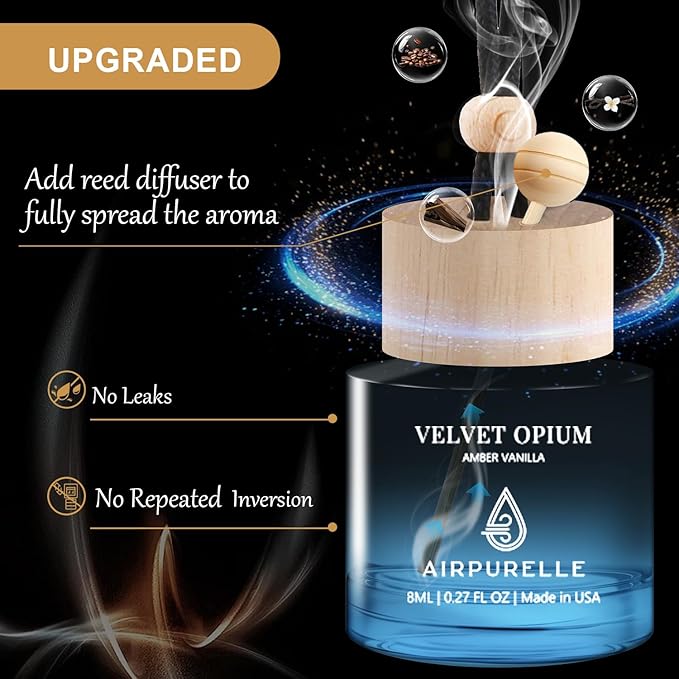 Amber Vanilla Hanging Car Air Freshener | Soft Amber & Warm Vanilla