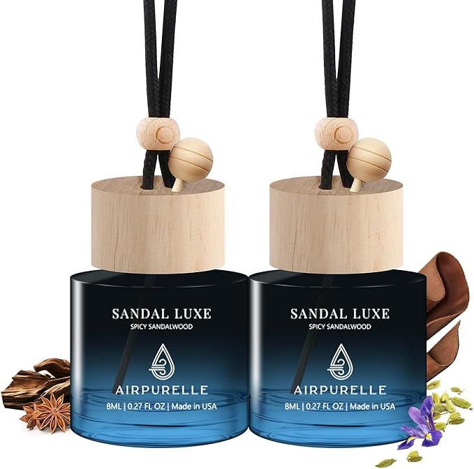 Spicy Sandalwood Hanging Car Air Freshener | Bold & Woody Earth