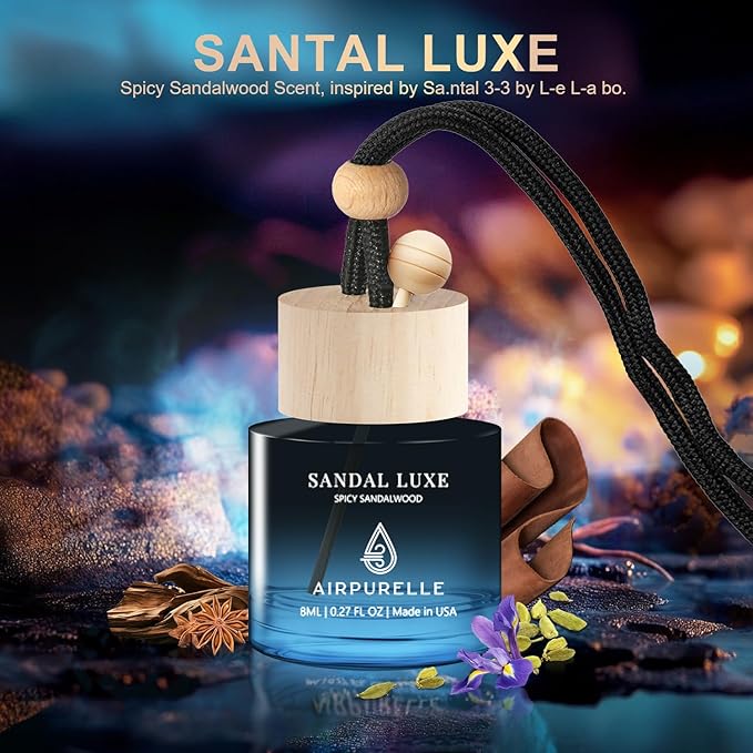 Spicy Sandalwood Hanging Car Air Freshener | Bold & Woody Earth