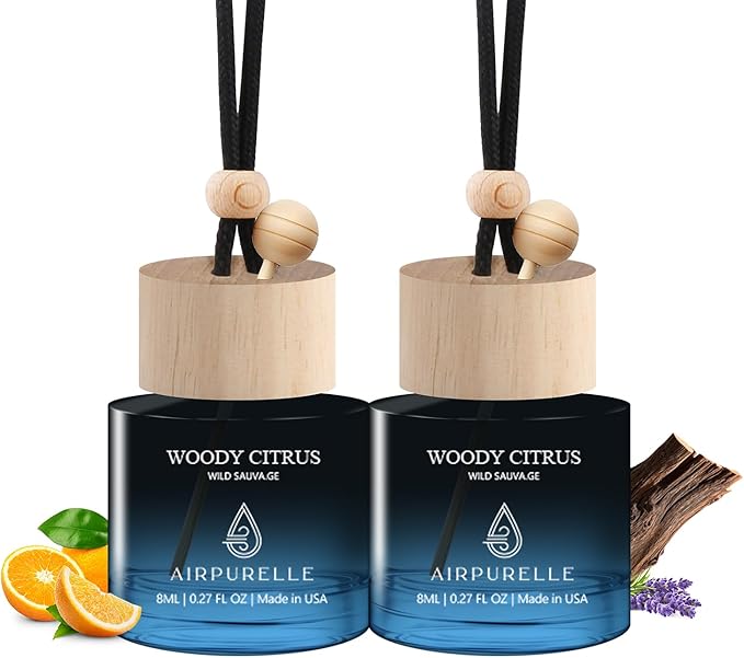 Woody Citrus Hanging Car Air Freshener | Fresh Citrus with a Woody Kick
