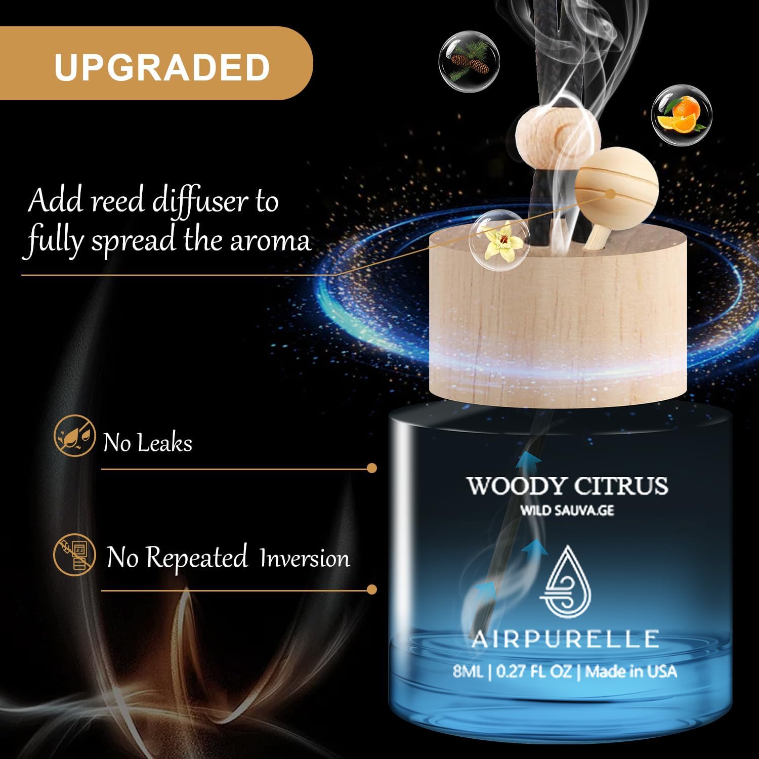 Woody Citrus Hanging Car Air Freshener | Fresh Citrus with a Woody Kick