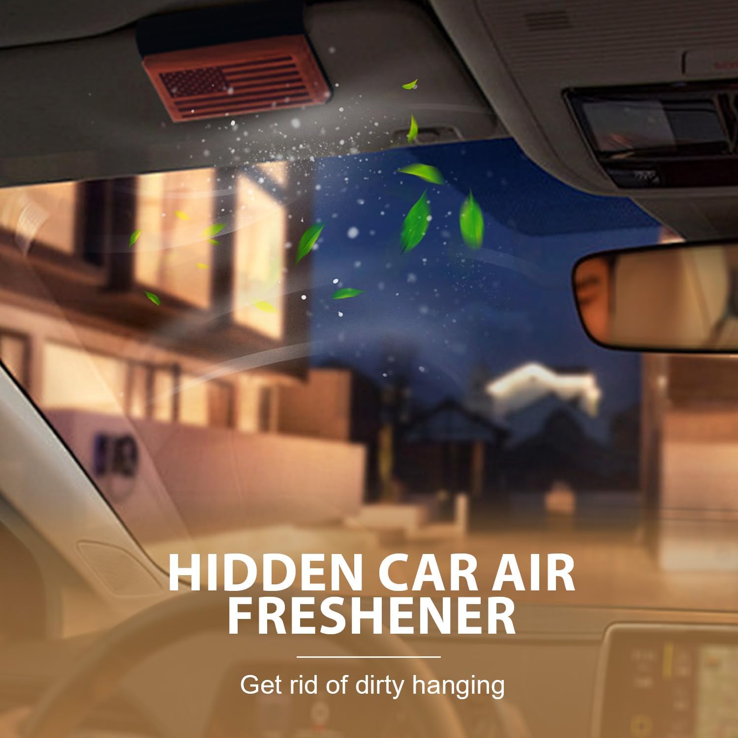 Amber Vanilla Wooden Car Air Freshener | Sweet & Warm Notes