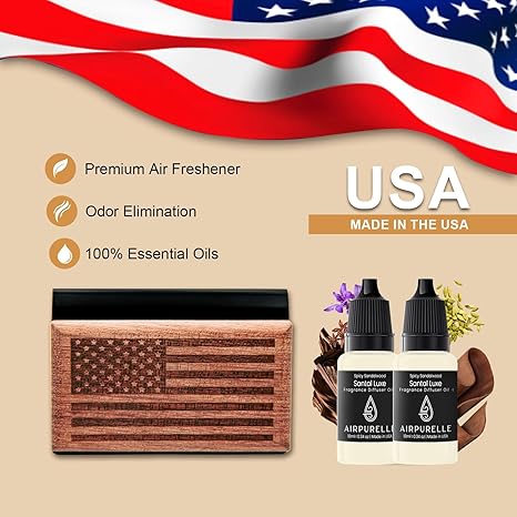 Spicy Sandalwood Wooden Car Air Freshener | Inspired by Santal 33