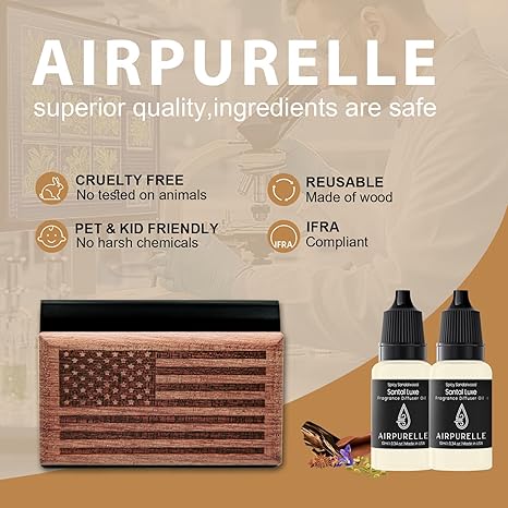 Spicy Sandalwood Wooden Car Air Freshener | Inspired by Santal 33