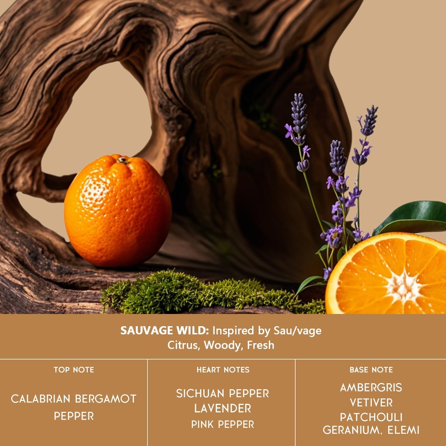 Woody Citrus Wooden Car Air Freshener | Inspired by Sauvage