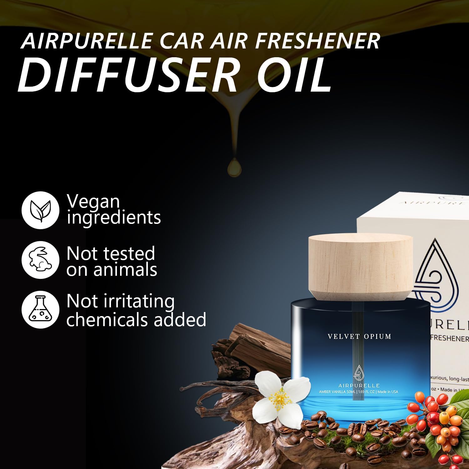 Amber Vanilla Cup Car Diffuser | Soft & Comforting Aroma