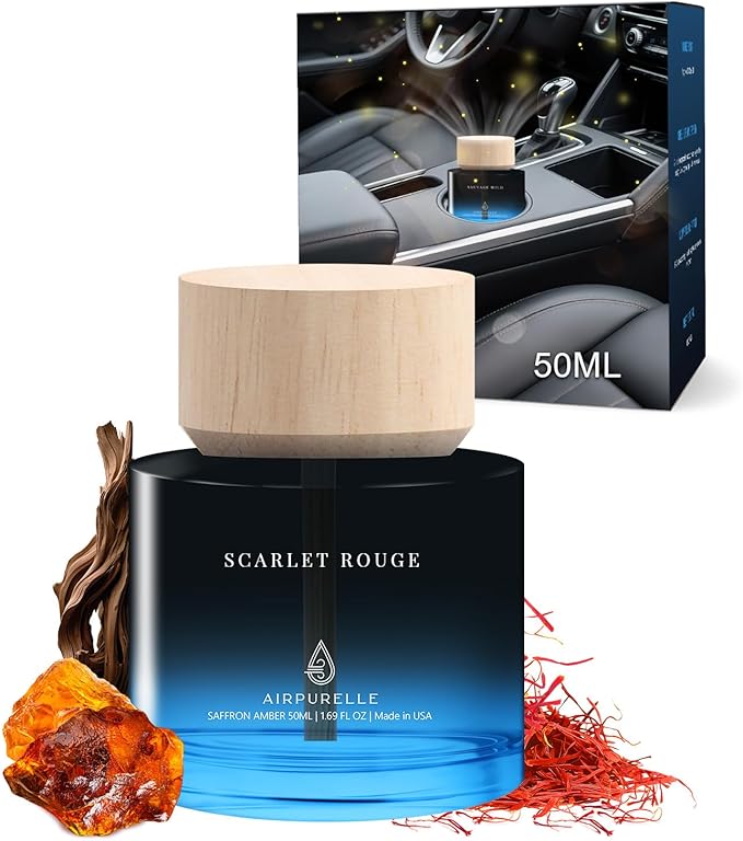 Saffron Amber Cup Car Diffuser | Rich & Luxurious Scent
